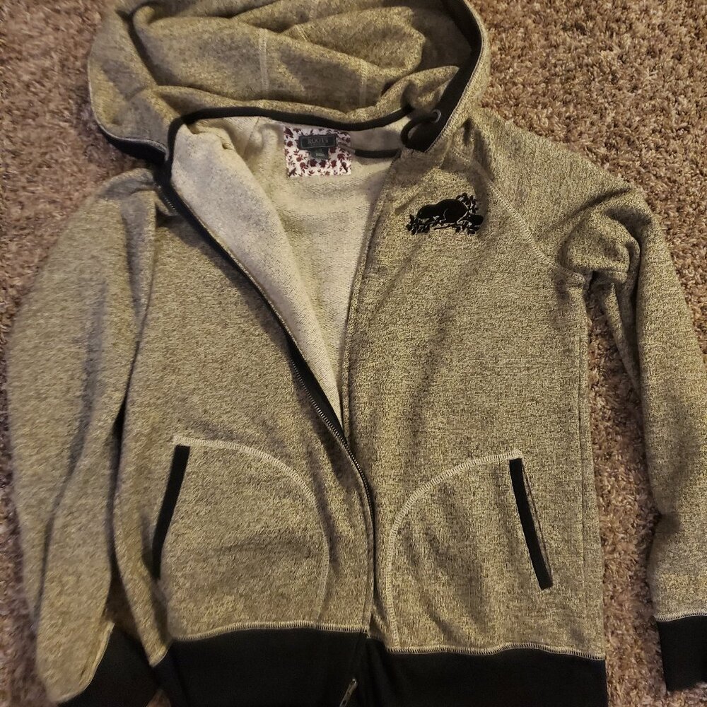 Roots Canada Men's Large zip hoodie sweatshirt